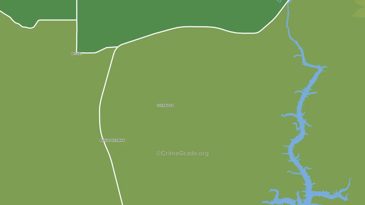 Sherwood, OK Map of Assault Rates
