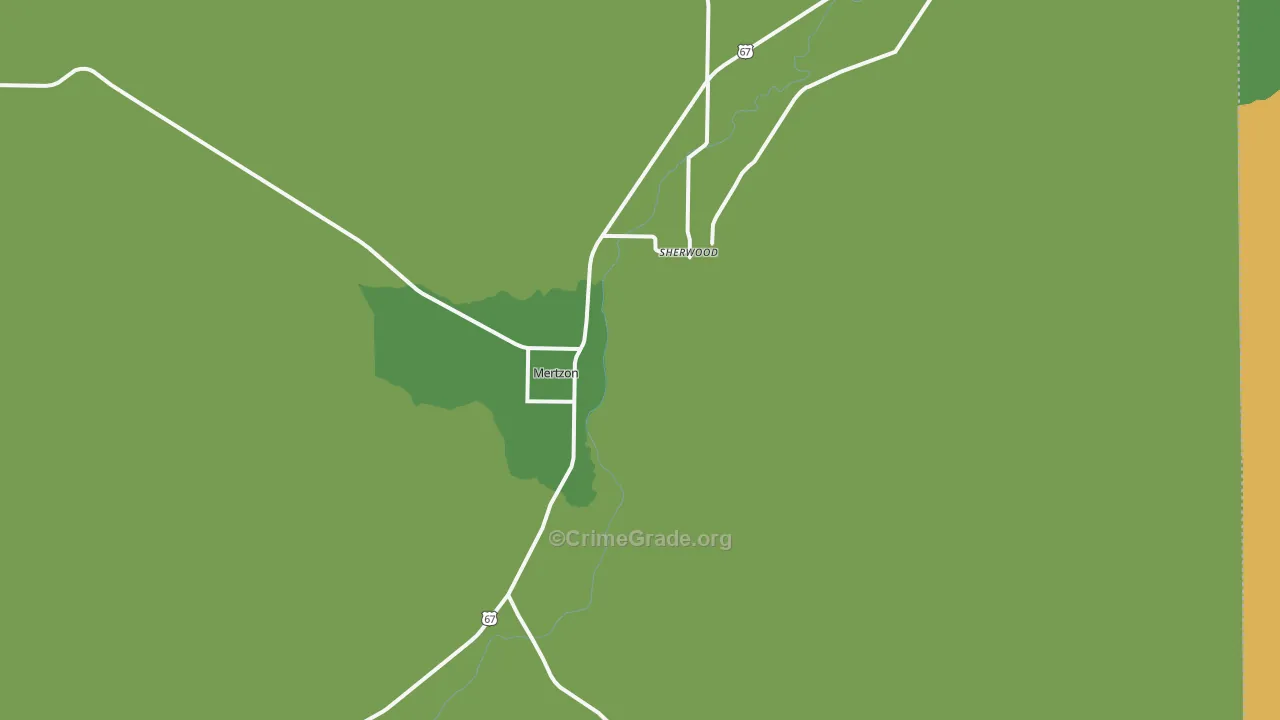 Sherwood, TX Map of Assault Rates