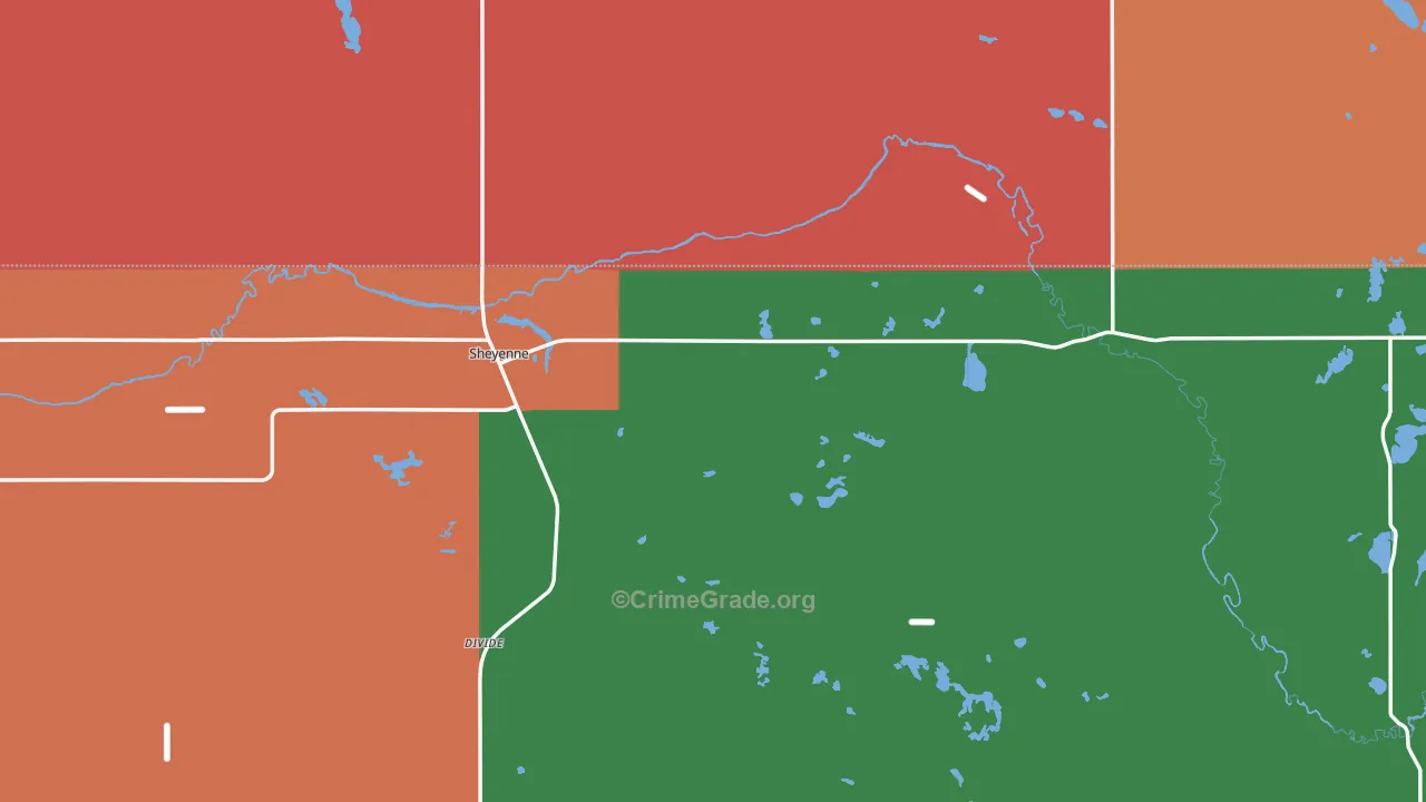 Sheyenne, ND Map of Assault Rates