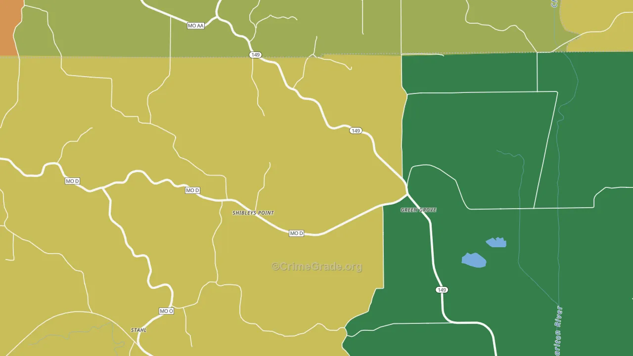 Shibleys Point, MO Map of Assault Rates