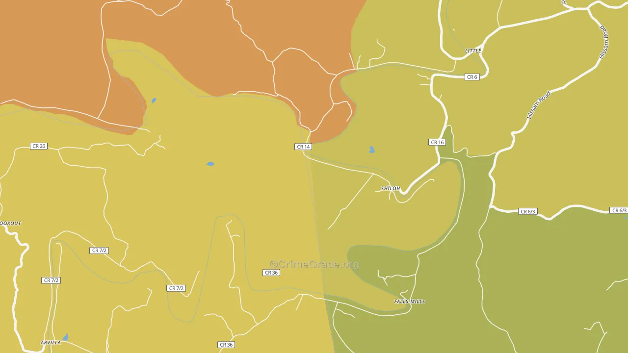 Shiloh, WV Map of Assault Rates