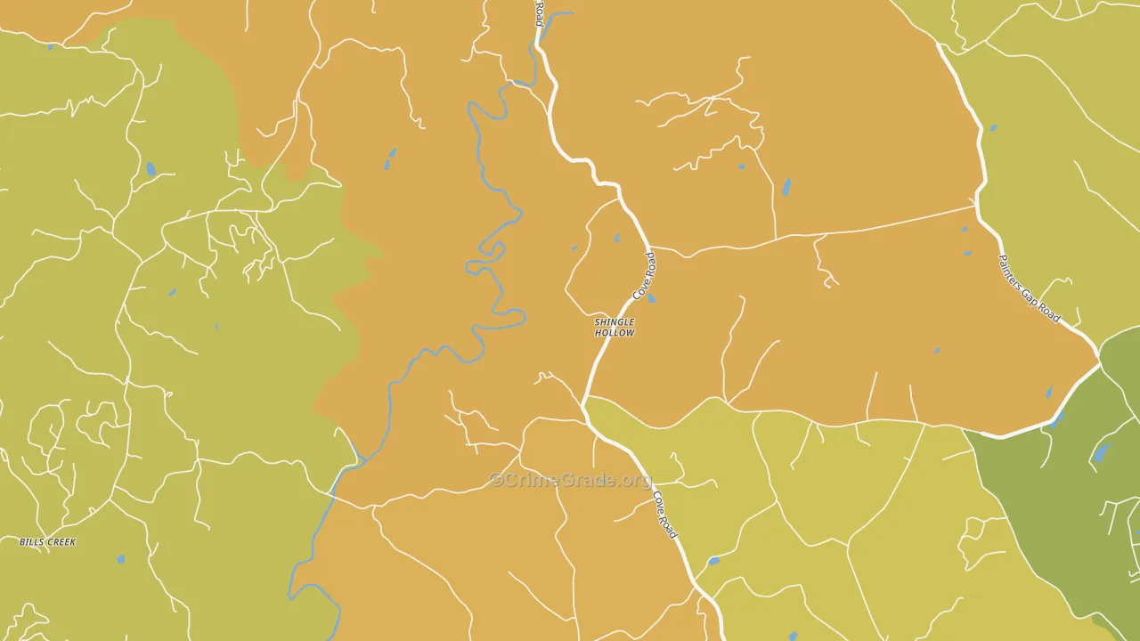Shingle Hollow, NC Map of Assault Rates