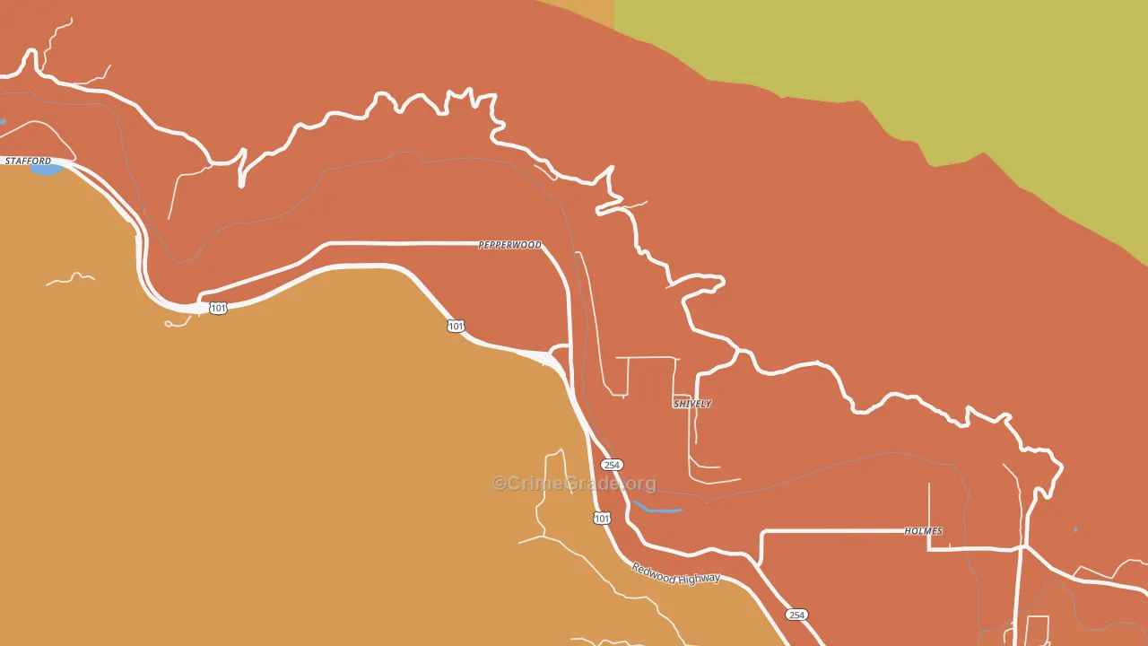 Shively, CA Map of Assault Rates