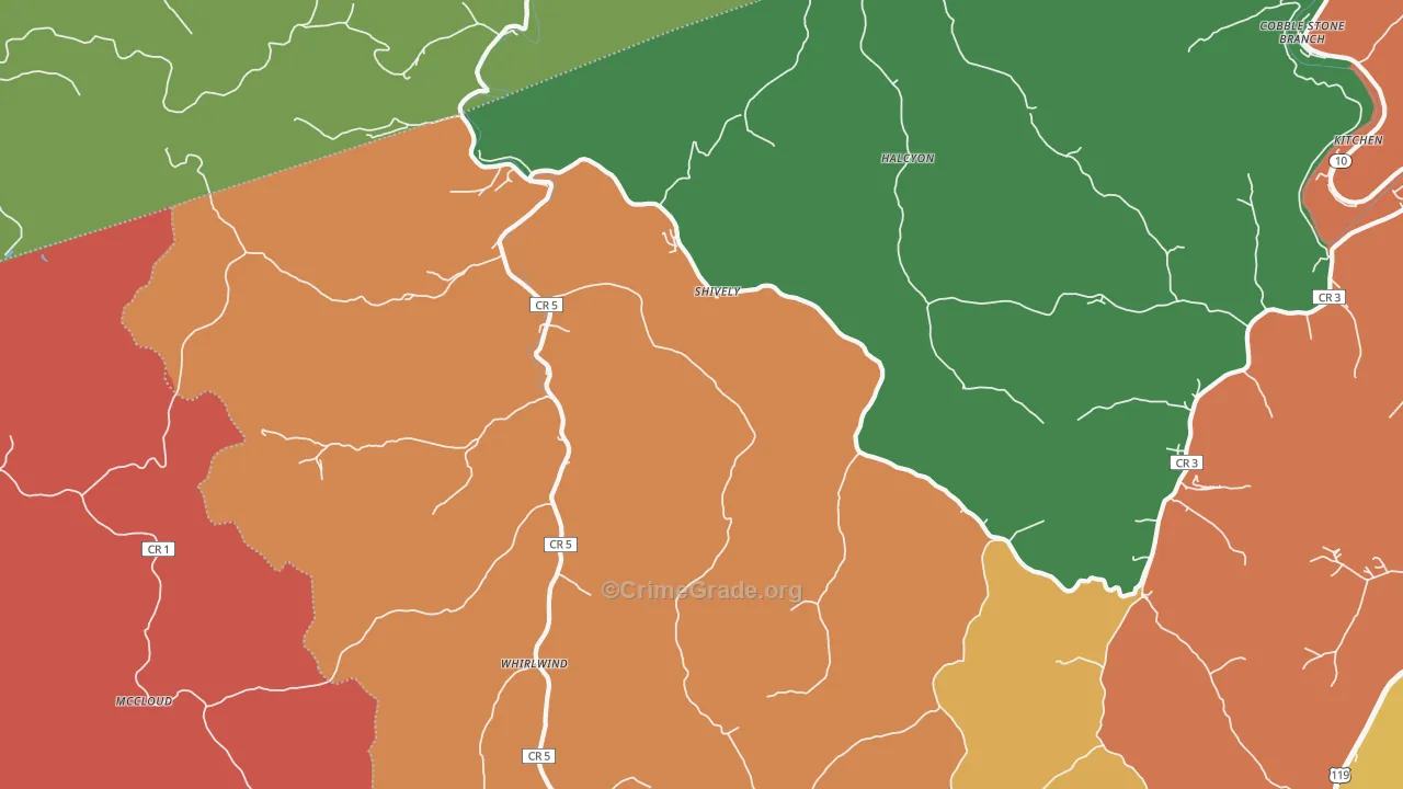 Shively, WV Map of Assault Rates