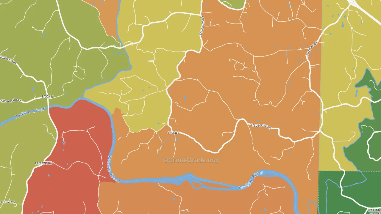 Shoal, NC Map of Assault Rates