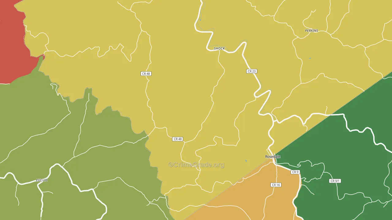 Shock, WV Map of Assault Rates