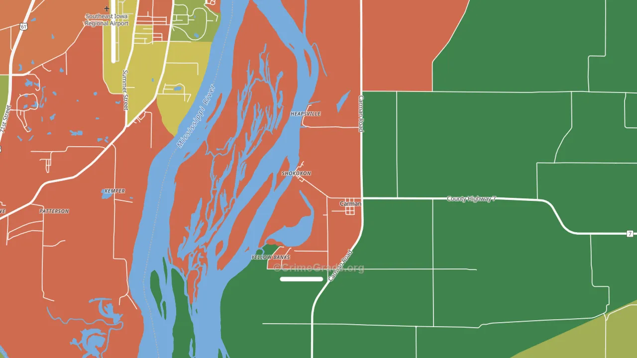 Shokokon, IL Map of Assault Rates