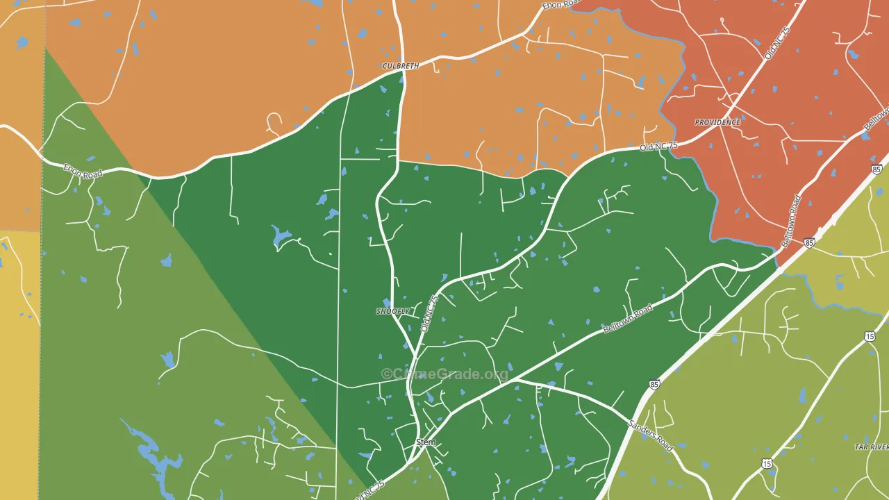 Shoofly, NC Map of Assault Rates