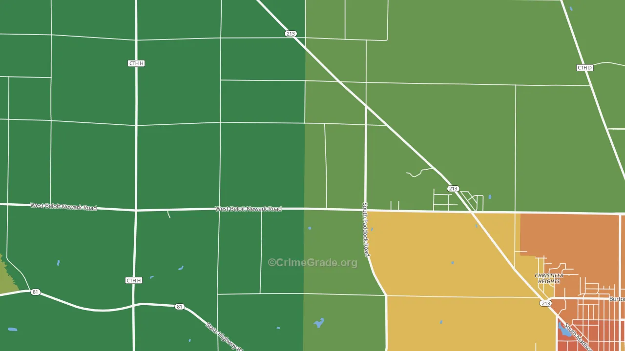 Shopiere, WI Map of Assault Rates