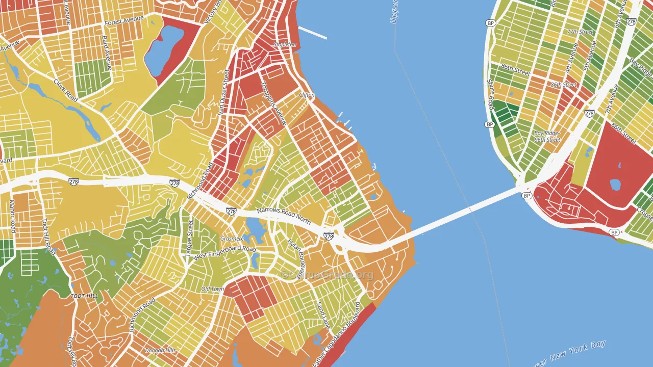 Shore Acres, Staten Island, NY Map of Assault Rates