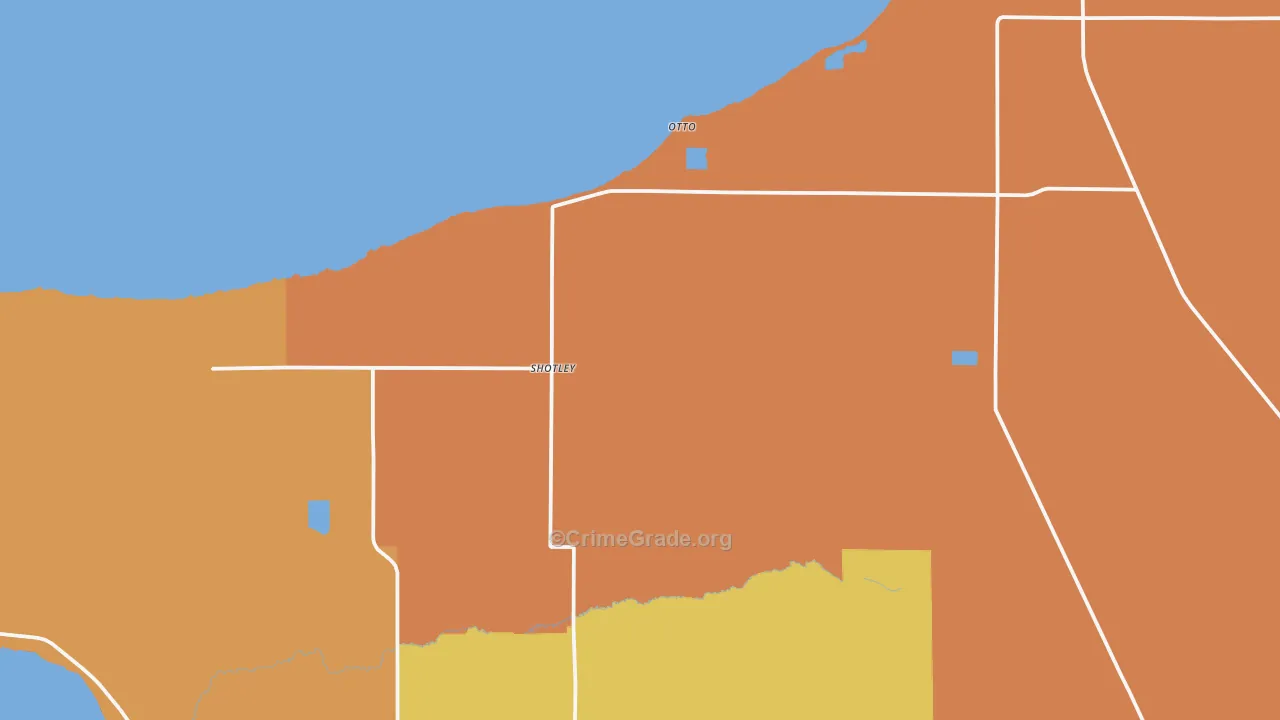Shotley, MN Map of Assault Rates