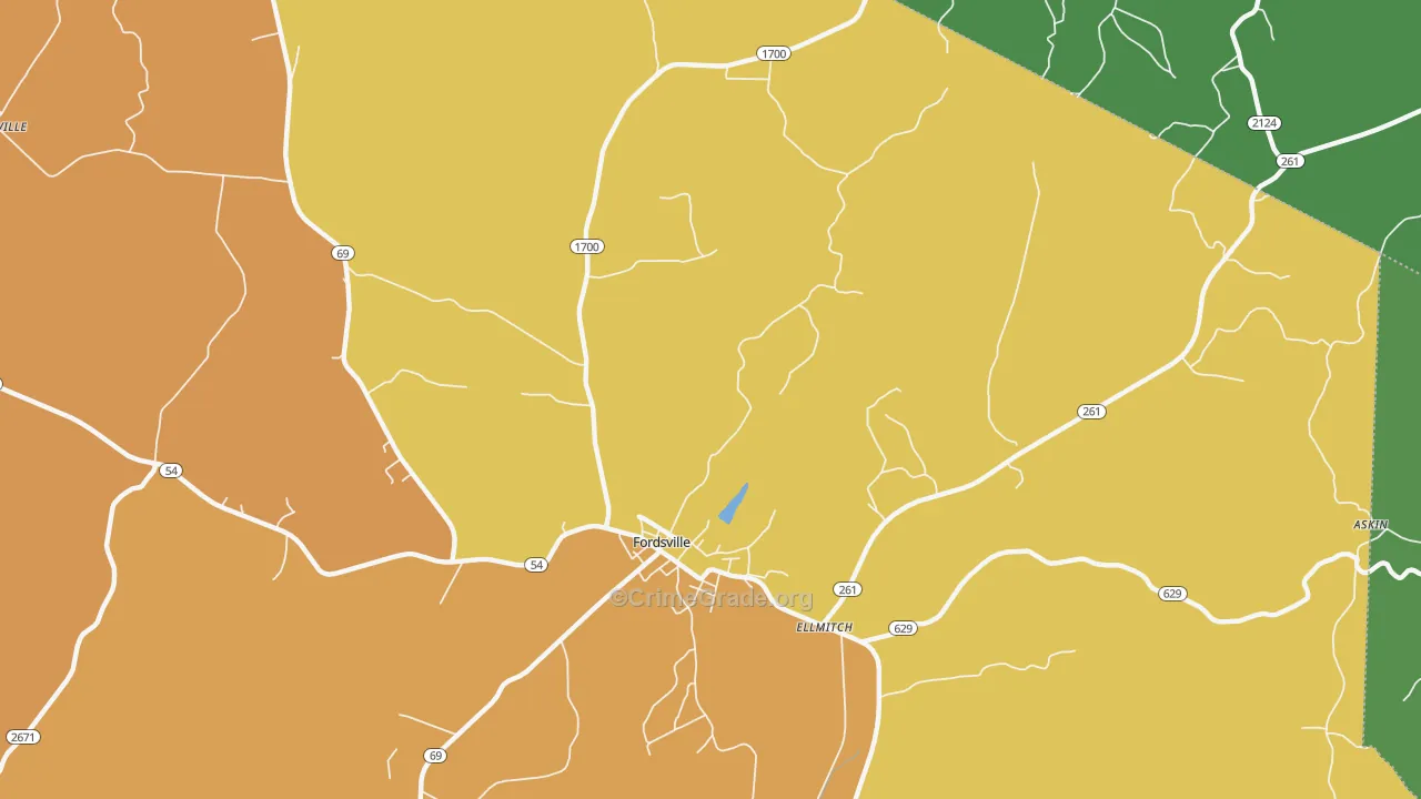 Shreve, KY Map of Assault Rates