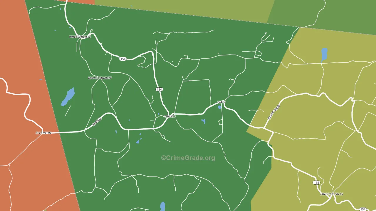 Shunk, PA Map of Assault Rates