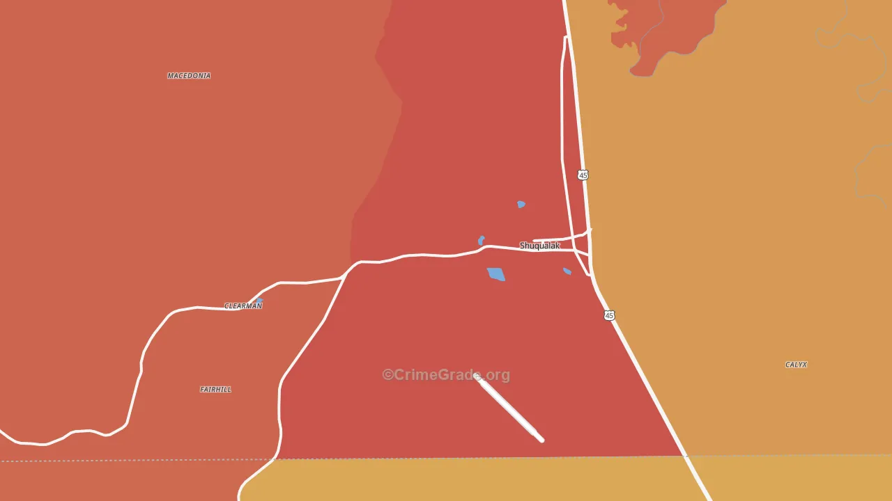 Shuqualak, MS Map of Assault Rates