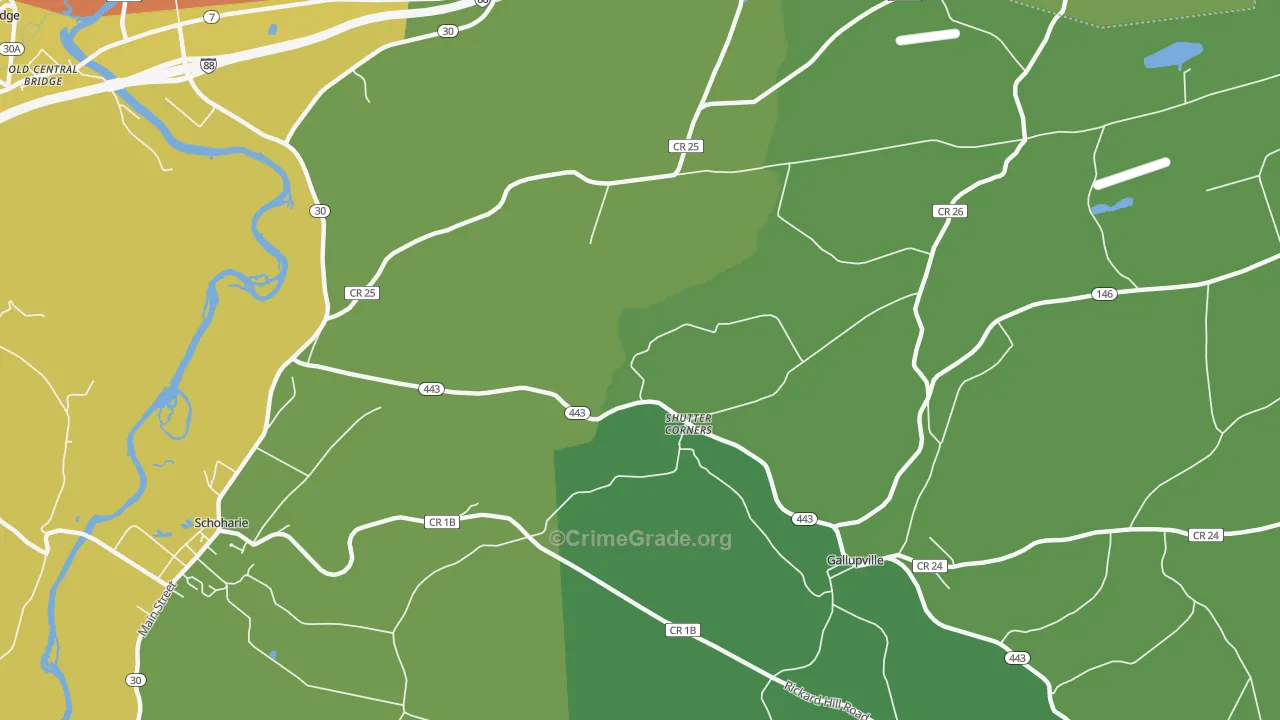 Shutter Corners, NY Map of Assault Rates