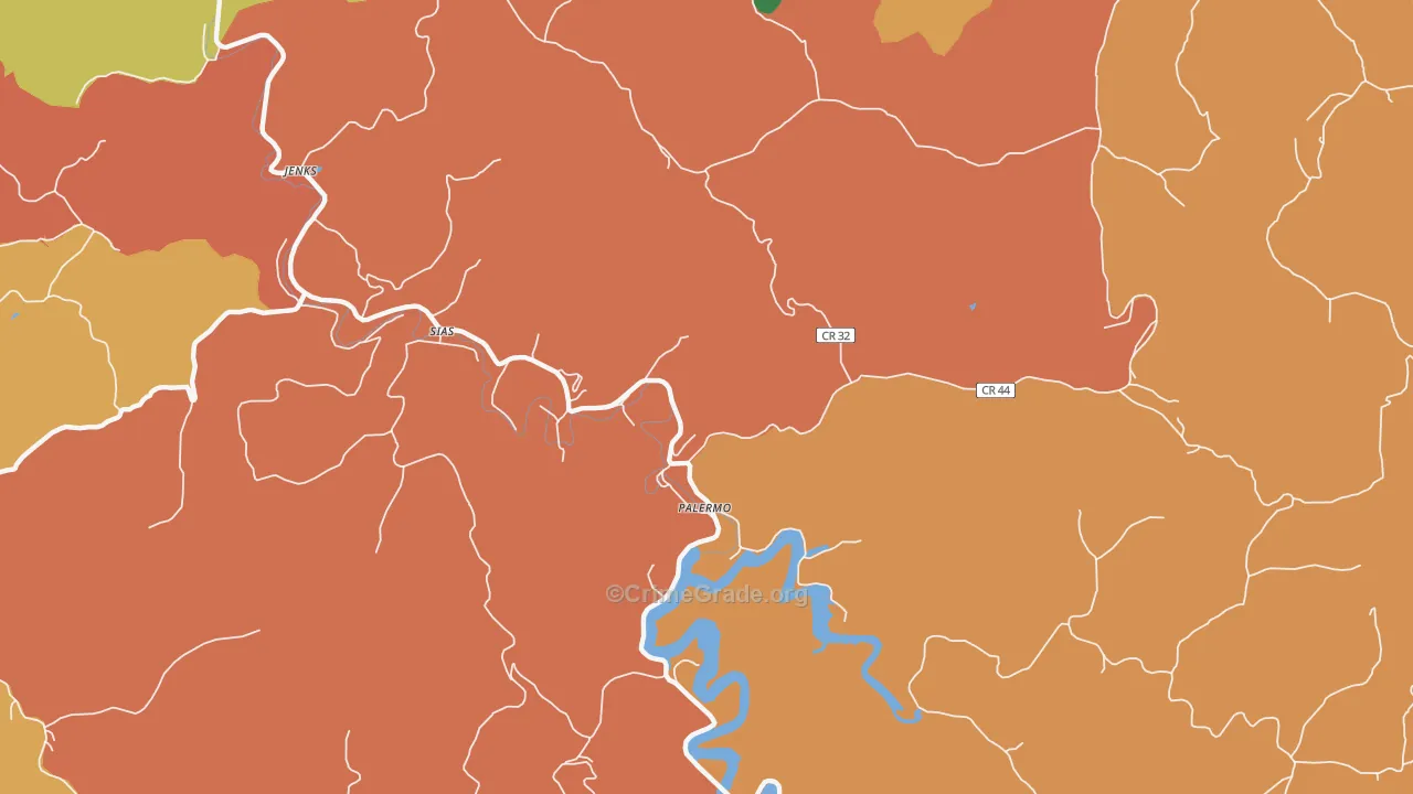 Sias, WV Map of Assault Rates