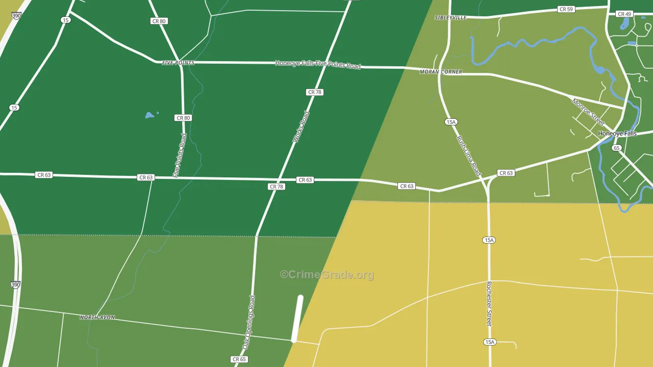 Sibleyville, NY Map of Assault Rates