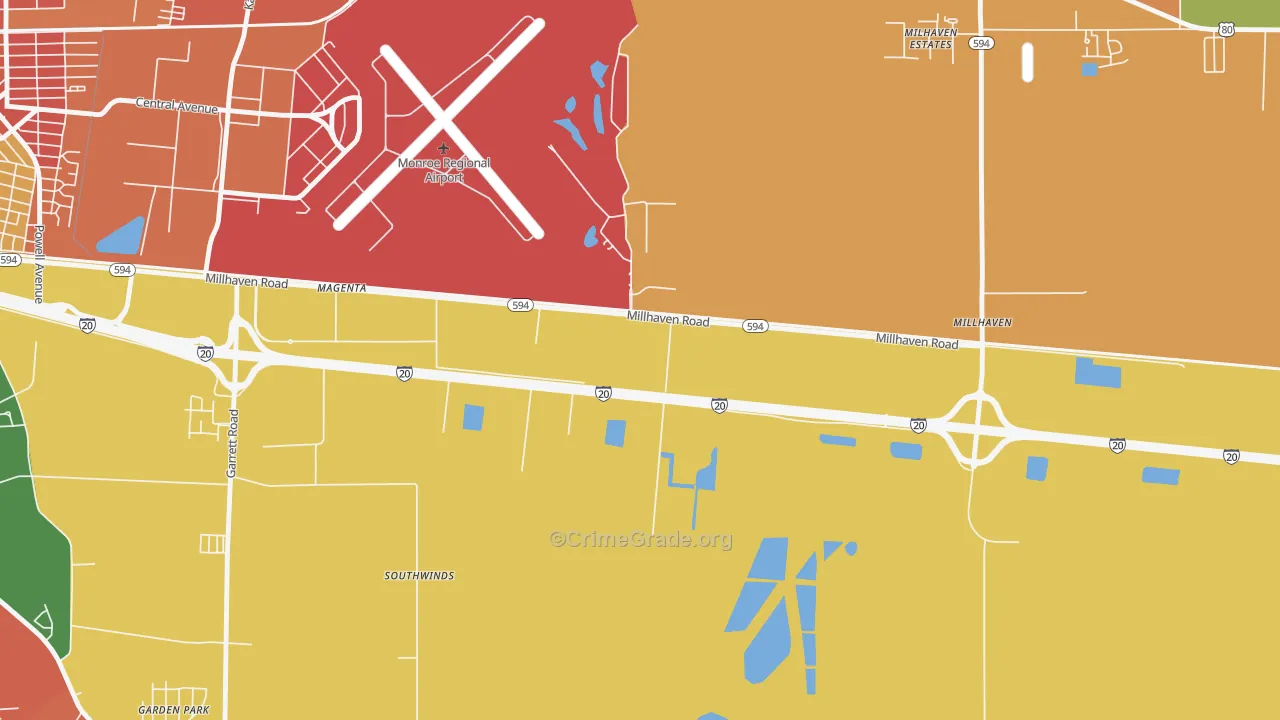 Sicard, LA Map of Assault Rates