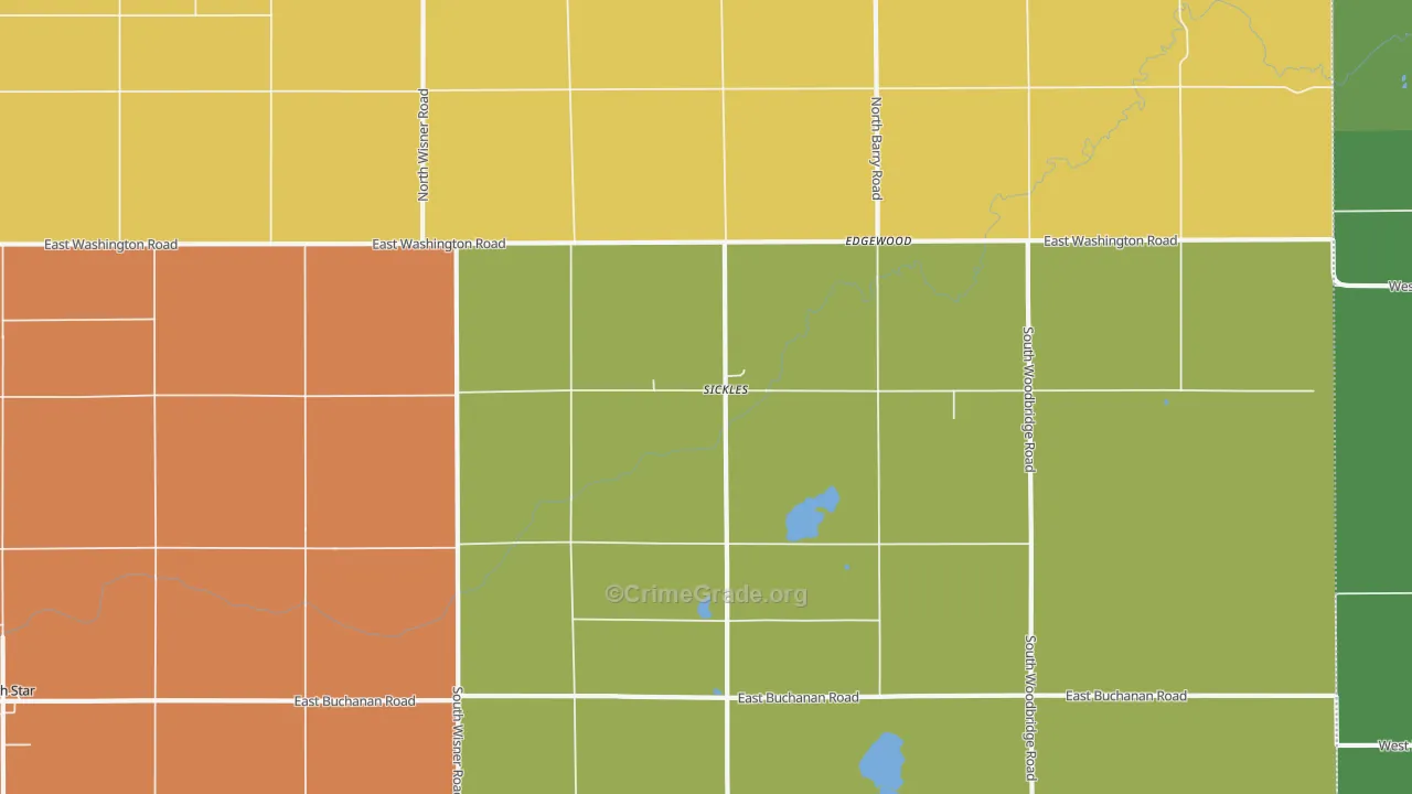 Sickles, MI Map of Assault Rates