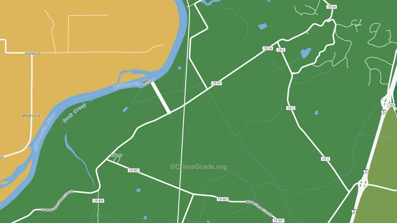 Sidney, OR Map of Assault Rates