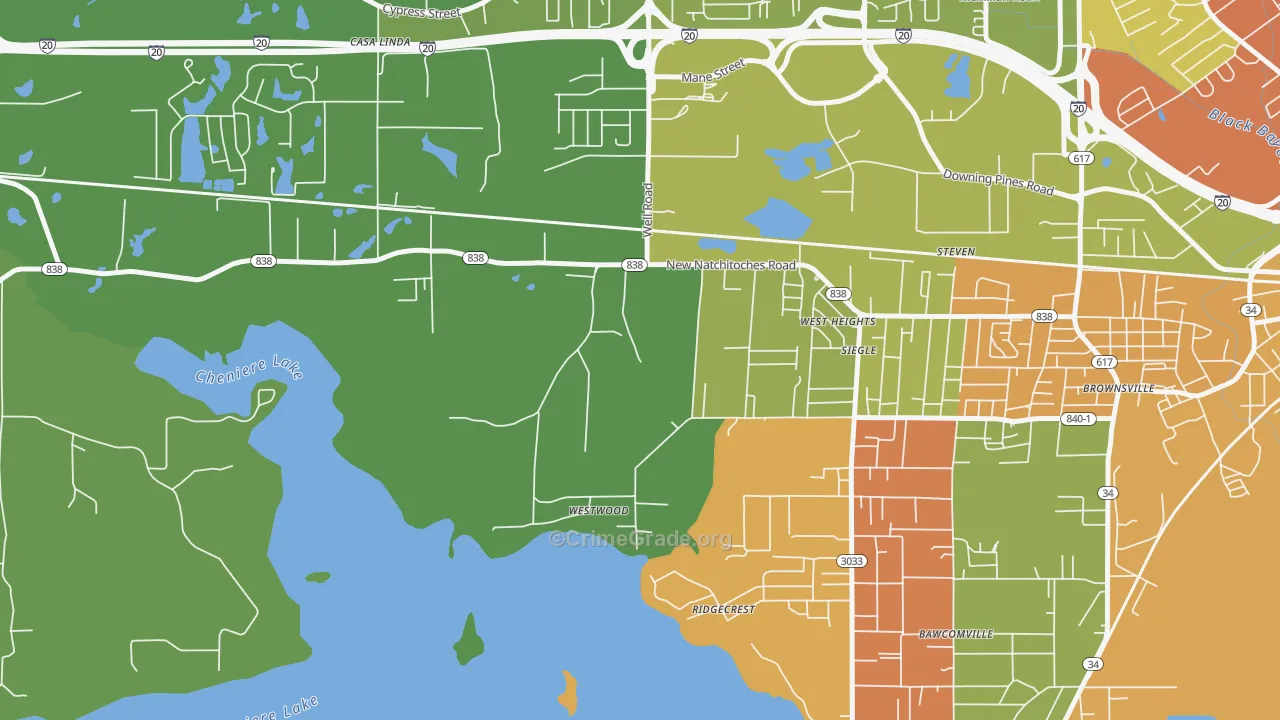 Siegle, LA Map of Assault Rates