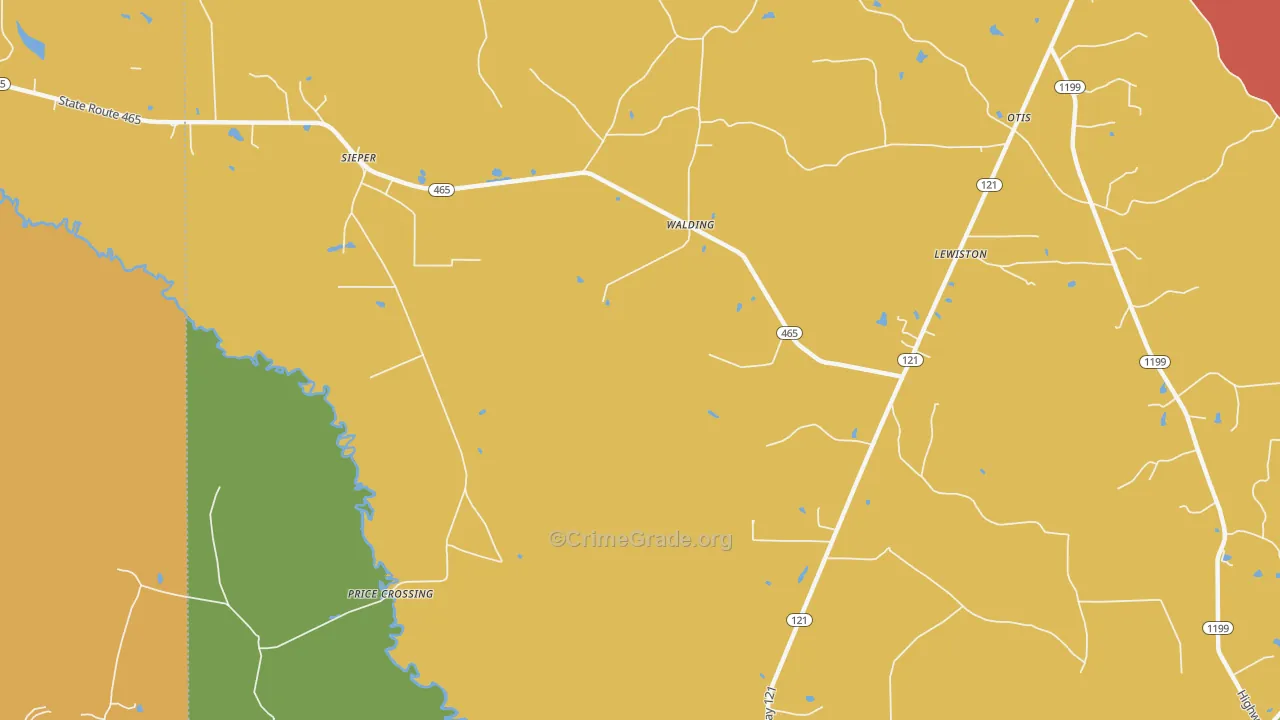 Sieper, LA Map of Assault Rates