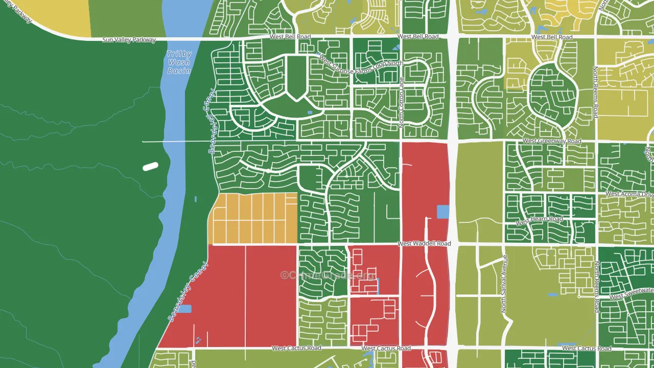 Sierra Montana, Surprise, AZ Map of Assault Rates