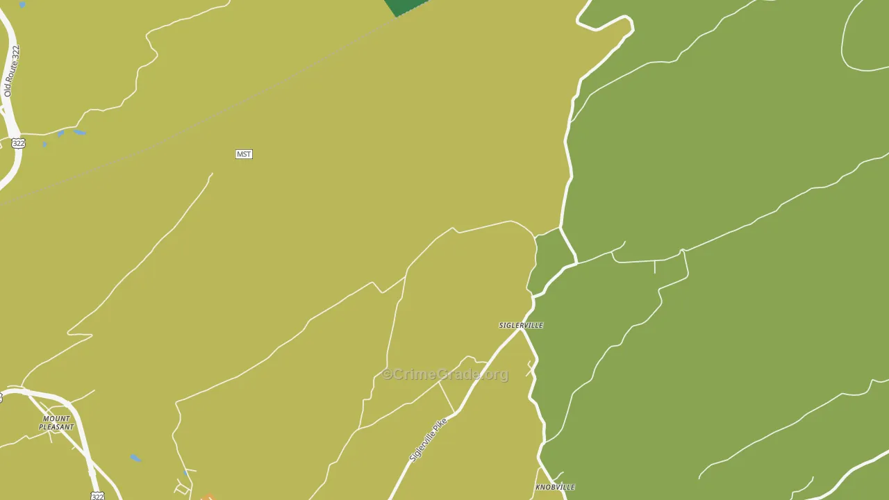 Siglerville, PA Map of Assault Rates