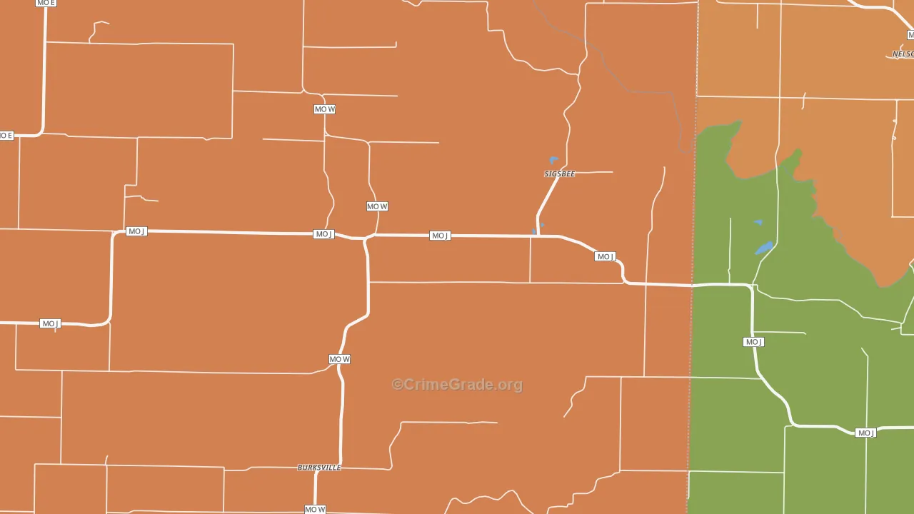 Sigsbee, MO Map of Assault Rates