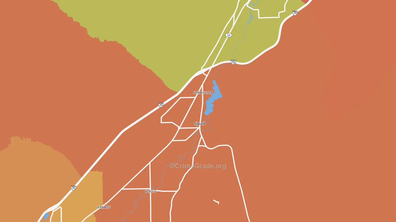 Sigurd, UT Map of Assault Rates