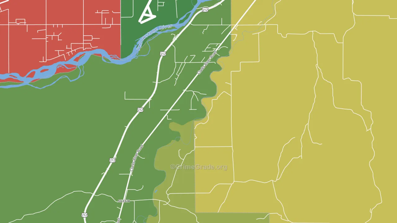Silesia, MT Map of Assault Rates