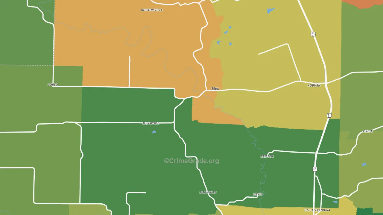 Silex, MO Map of Assault Rates