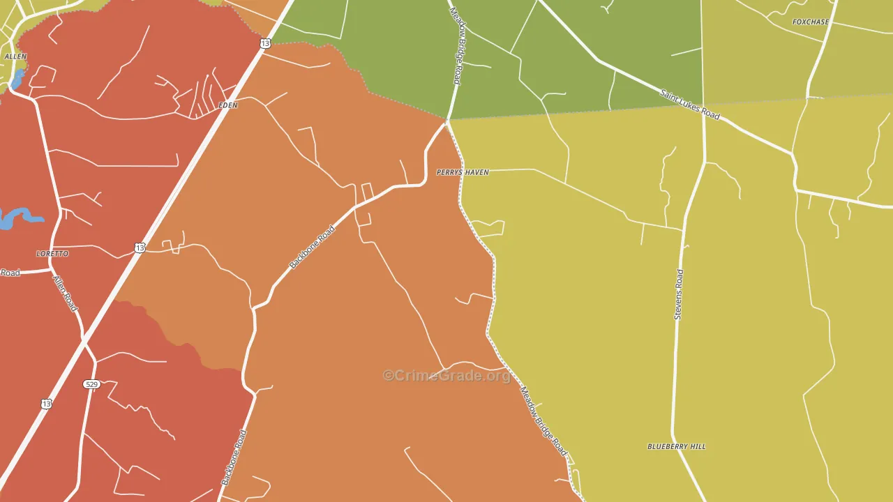 Siloam, MD Map of Assault Rates