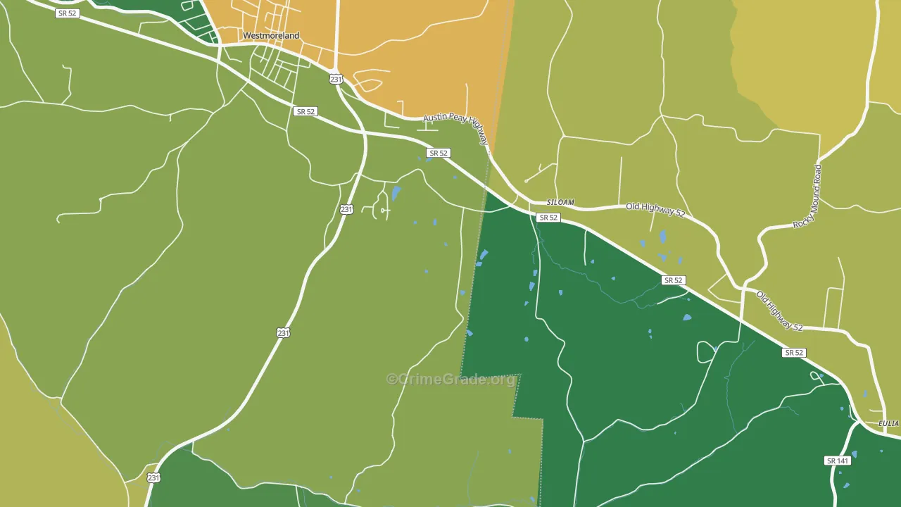 Siloam, TN Map of Assault Rates