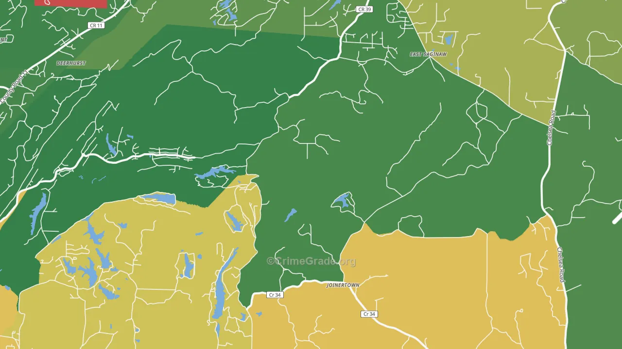 Siluria, AL Map of Assault Rates