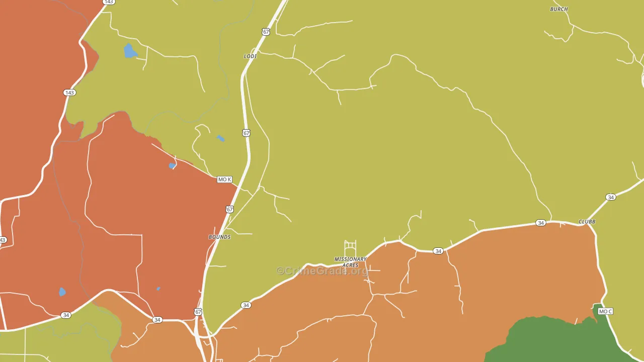 Silva, MO Map of Assault Rates