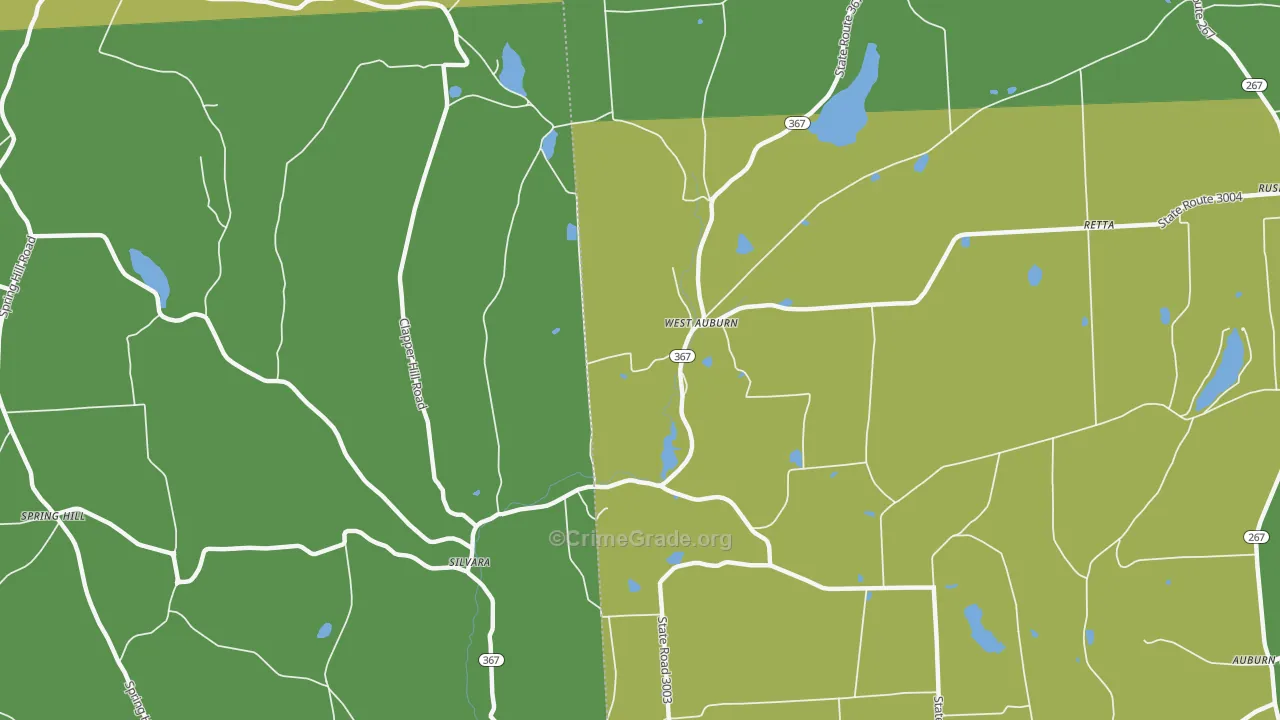 Silvara, PA Map of Assault Rates