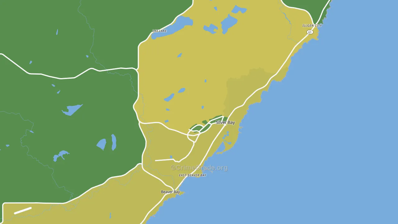 Silver Bay, MN Map of Assault Rates