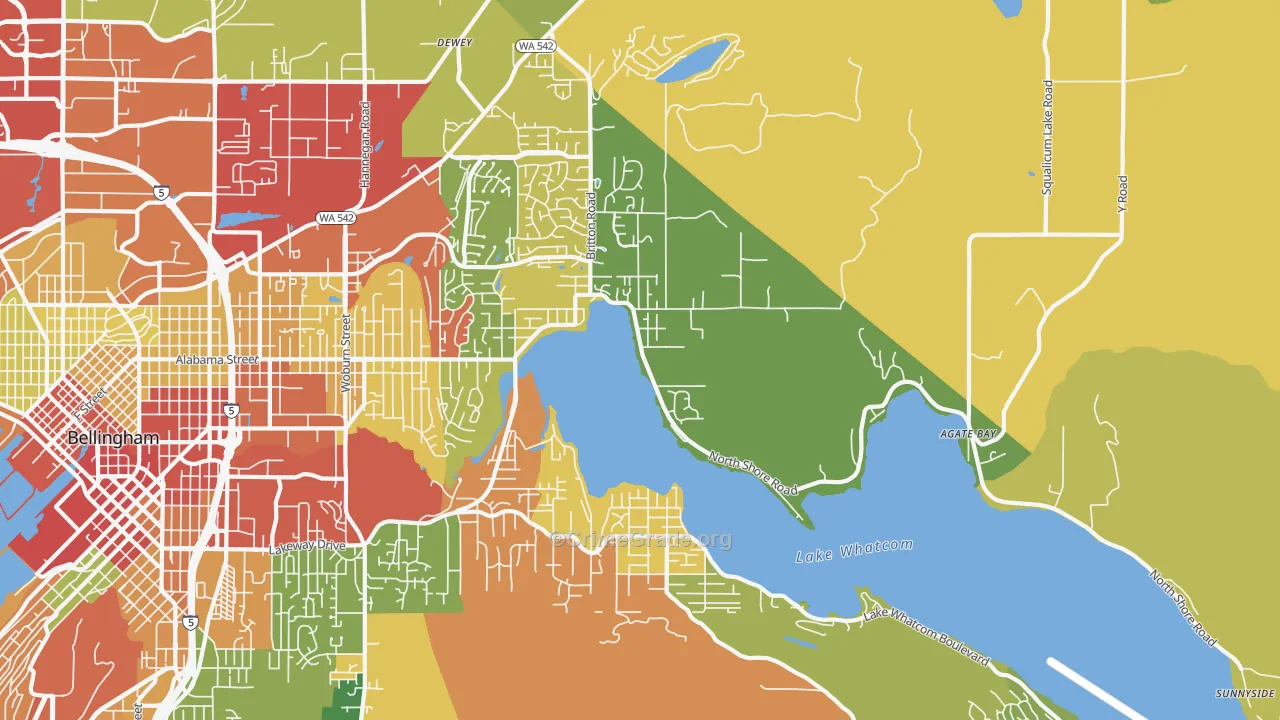Silver Beach, Bellingham, WA Map of Assault Rates