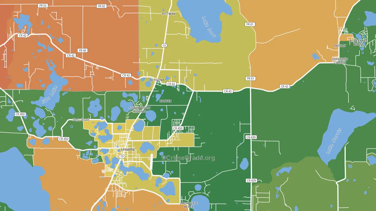 Silver Beach Heights, FL Map of Assault Rates