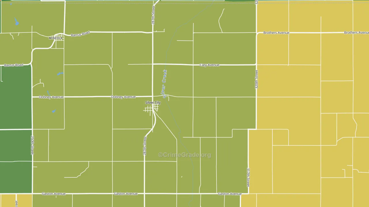 Silver City, IA Map of Assault Rates