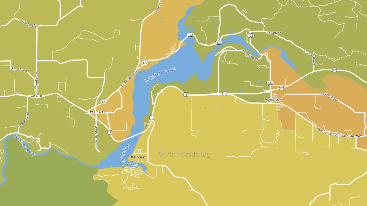 Silver Creek, WA Map of Assault Rates