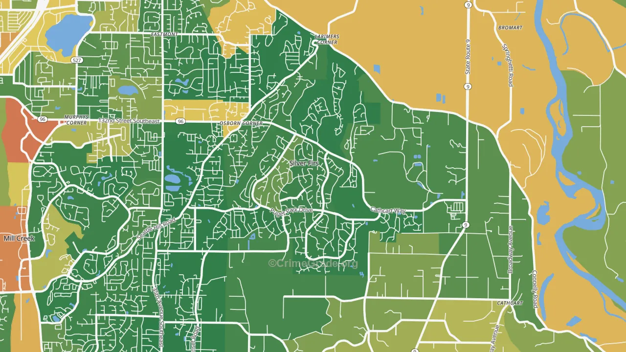 Silver Firs, WA Map of Assault Rates