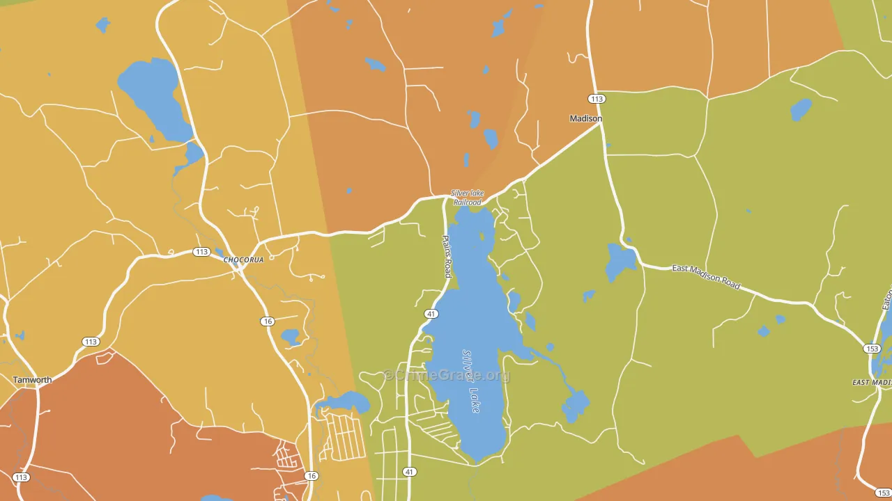 Silver Lake, NH Map of Assault Rates