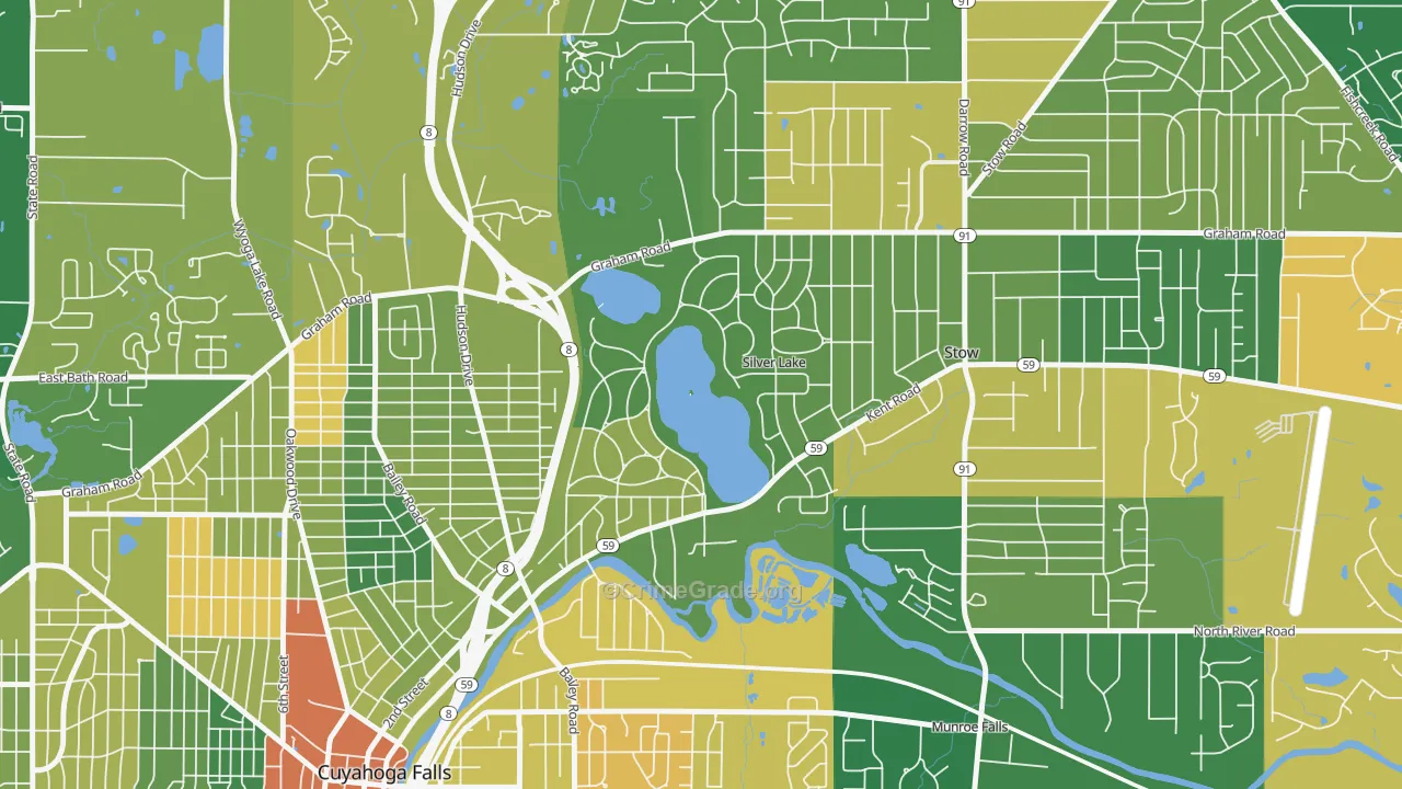 Silver Lake, OH Map of Assault Rates