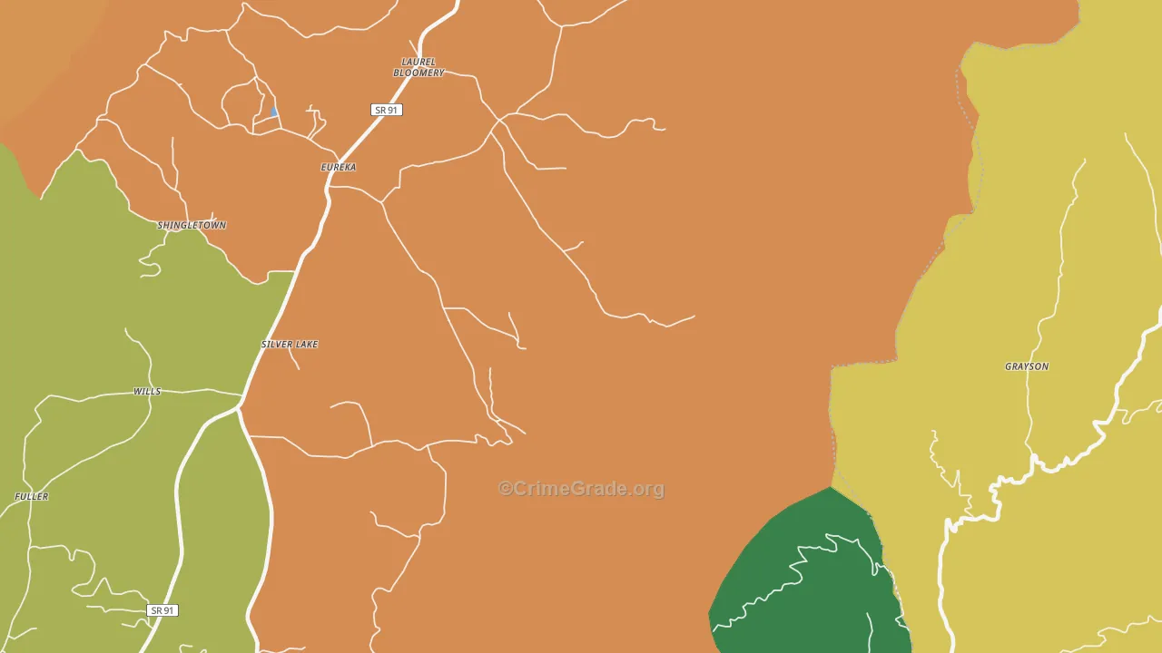 Silver Lake, TN Map of Assault Rates
