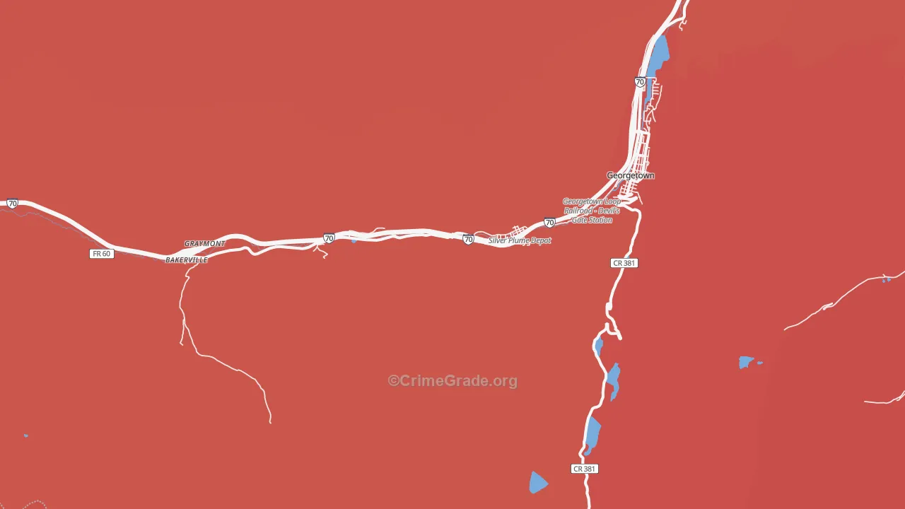Silver Plume, CO Map of Assault Rates