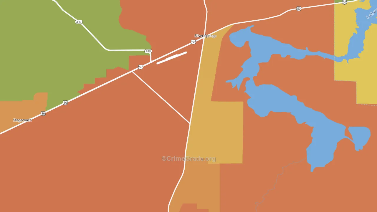 Silver Springs, NV Map of Assault Rates