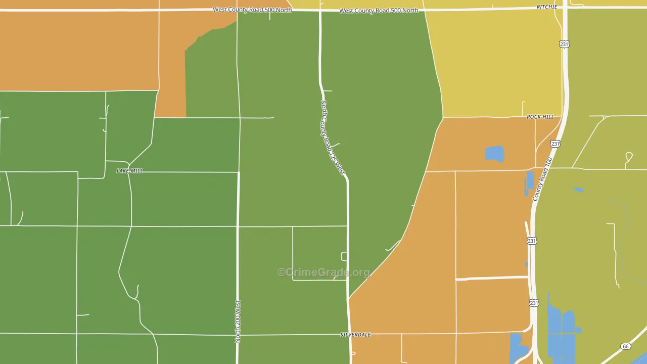 Silverdale, IN Map of Assault Rates