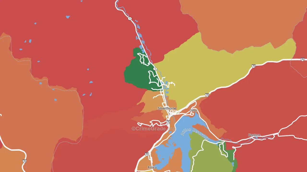 Silverthorne, CO Map of Assault Rates